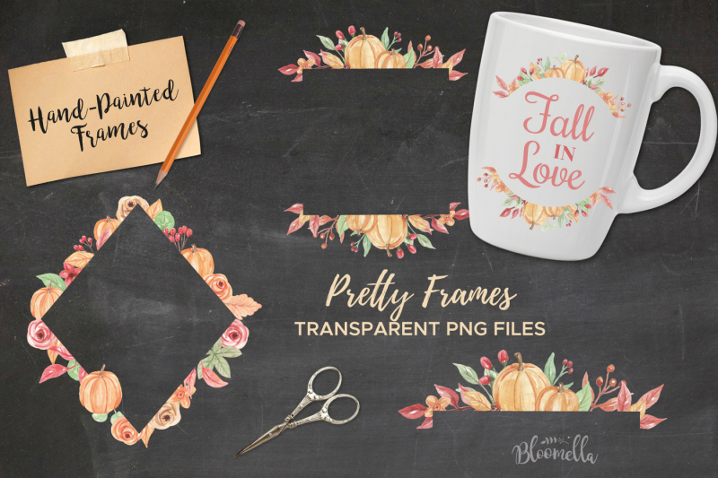 watercolor-pumpkin-frames-clipart-harvest-autumn-fall-borders