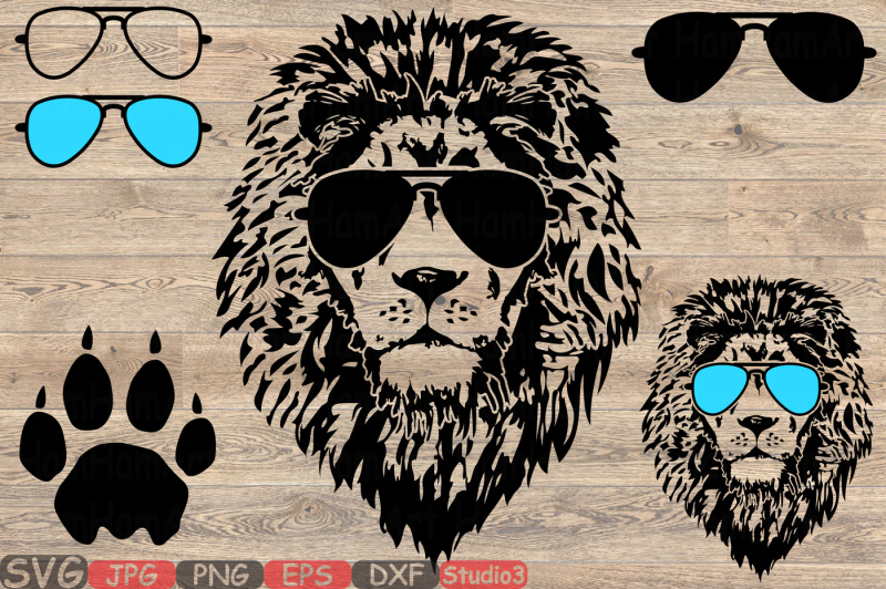 lion-head-glasses-silhouette-svg-wild-animal-african-king-claw-854s