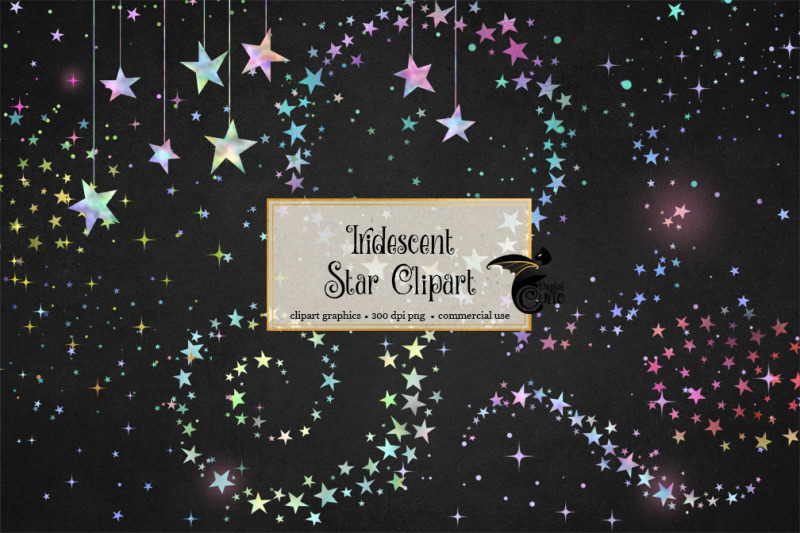 iridescent-stars-clipart-and-patterns