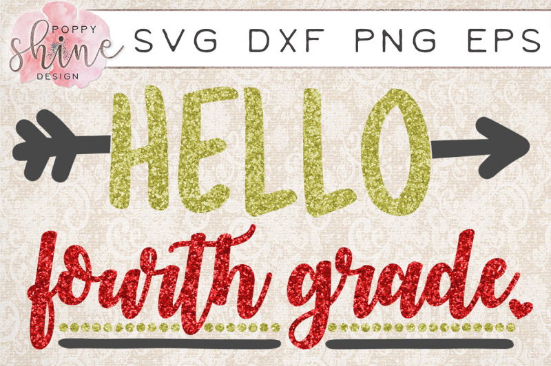 hello-fourth-grade-svg-png-eps-dxf-cutting-files