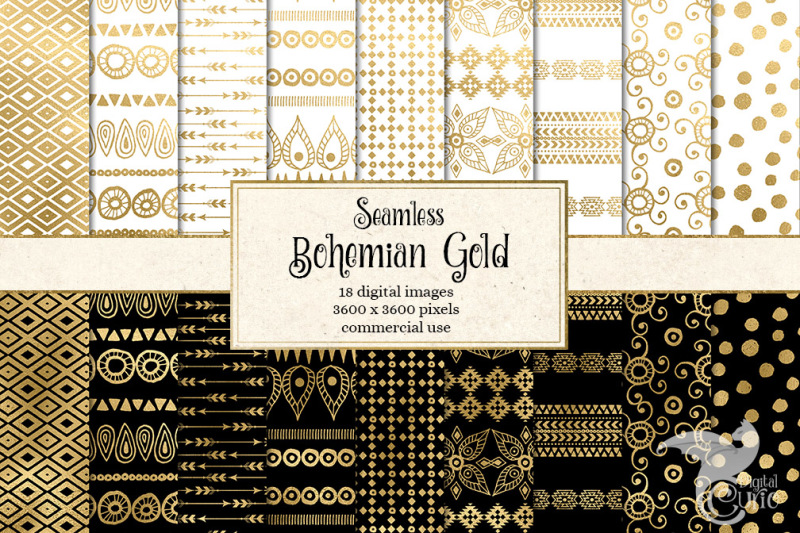 bohemian-gold-digital-paper