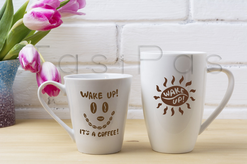 white-coffee-latte-and-cappuccino-mug-mockup-with-magenta-tulip