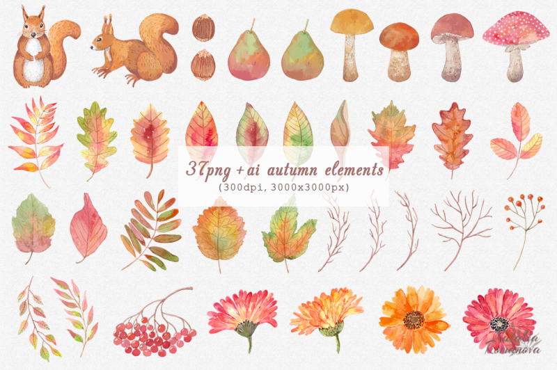 autumn-watercolor-collection