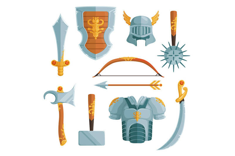 fantasy-weapons-in-cartoon-style