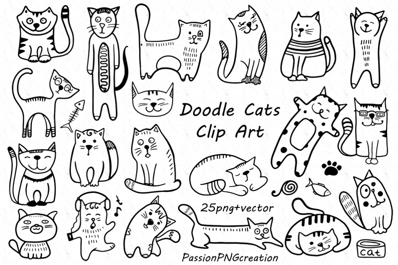 doodle-cats-clipart