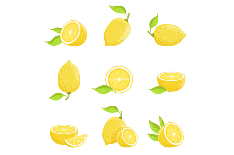 lemon-with-slices-fresh-yellow-fruit-in-cartoon-style