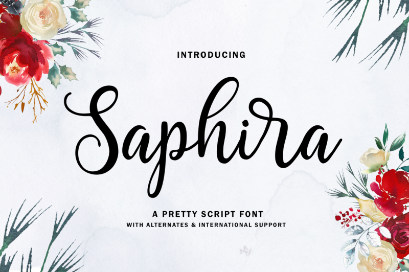 saphira-script-pretty-font