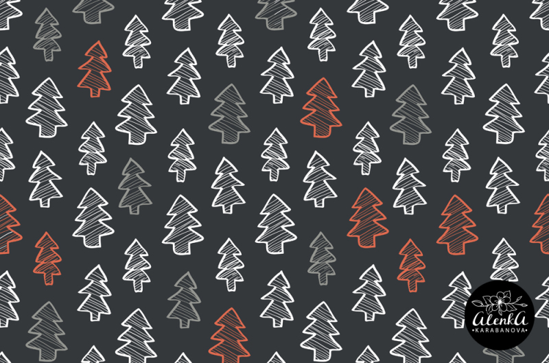 seamless-christmas-forest-collection