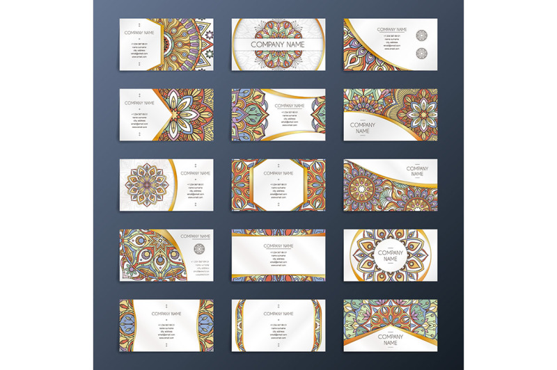 banners-or-visit-cards-with-mandala-decoration-on-them