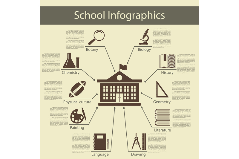School Infographics By Angelp Thehungryjpeg