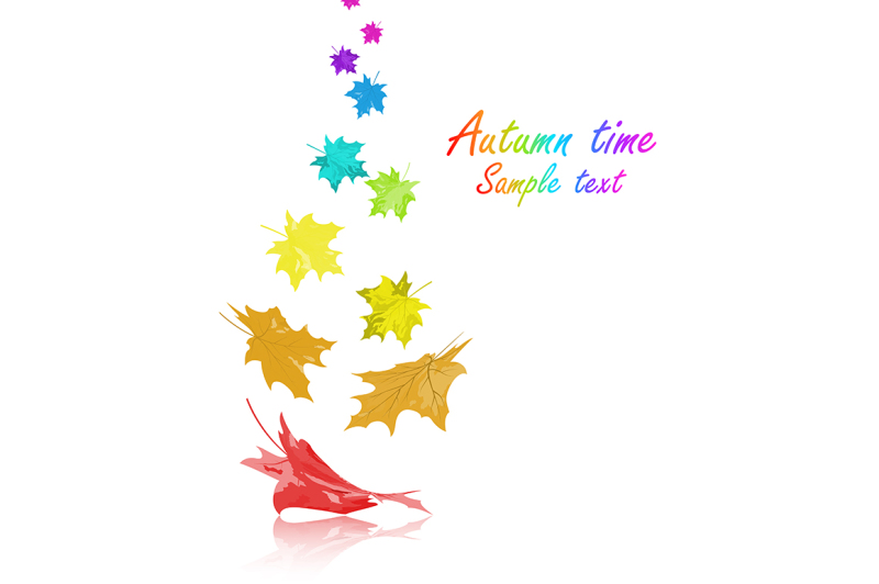 rainbow-maple-leaves-set