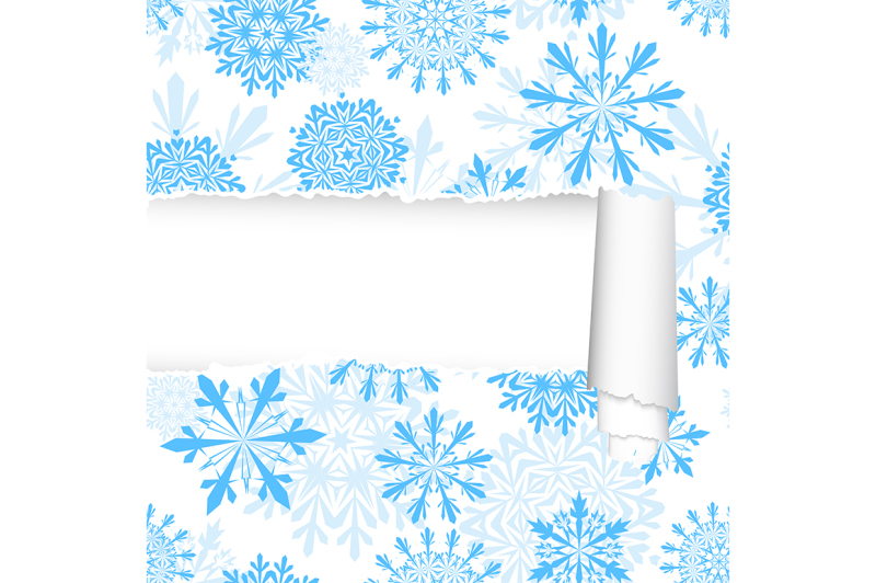 snowflakes-pattern-with-torn-stripe-set