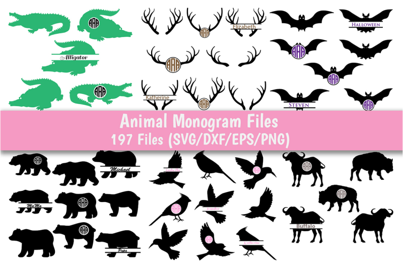 animal-monogram-svg-bundle-29-packs-with-197-files-for-each-format