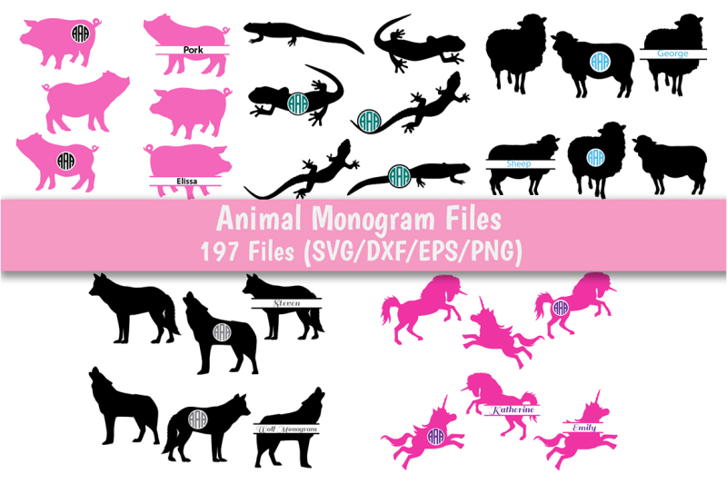 animal-monogram-svg-bundle-29-packs-with-197-files-for-each-format