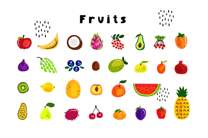 fruits-and-vegetables-vector-kit