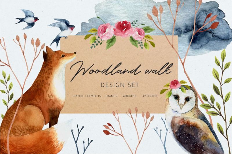 woodland-walk-desidn-set
