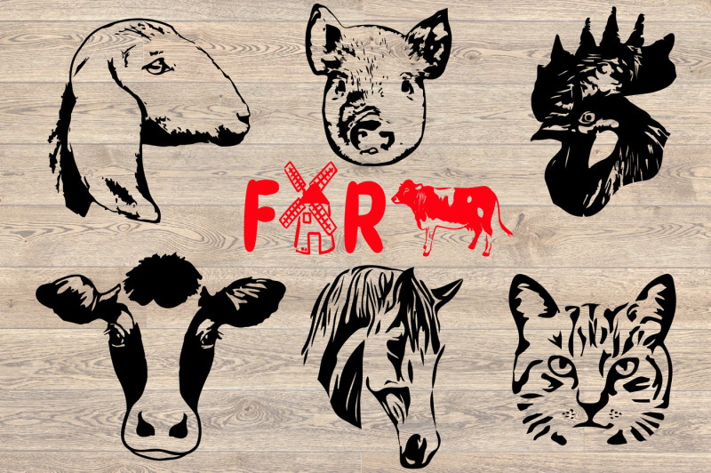 farm-animals-silhouette-svg-cow-horse-cat-goat-pig-rooster-857s