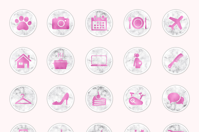 marble-and-pink-instagram-icons