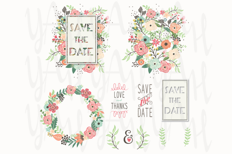 floral-wedding-set