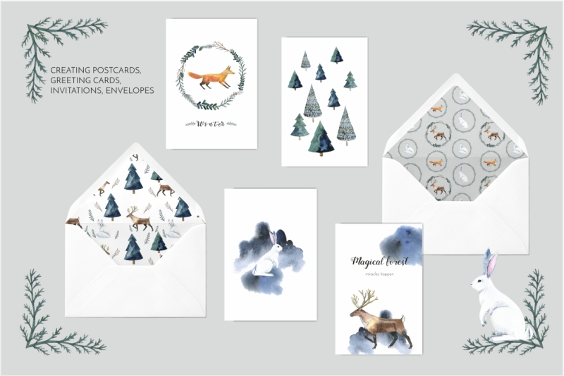 magical-winter-forest-watercolor-set