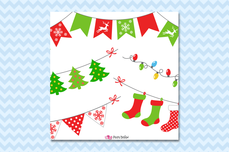 christmas-bunting-banners-clipart