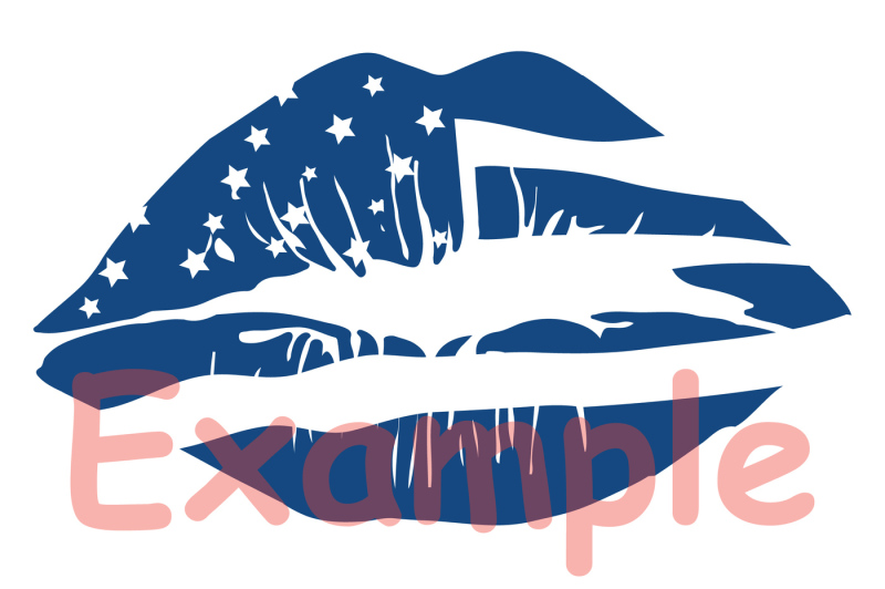 America lips svg, 4th of july svg, Silhouette SVG 81SV By ...