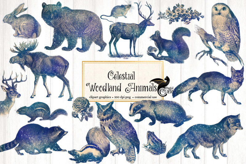 celestial-woodland-animals-clipart
