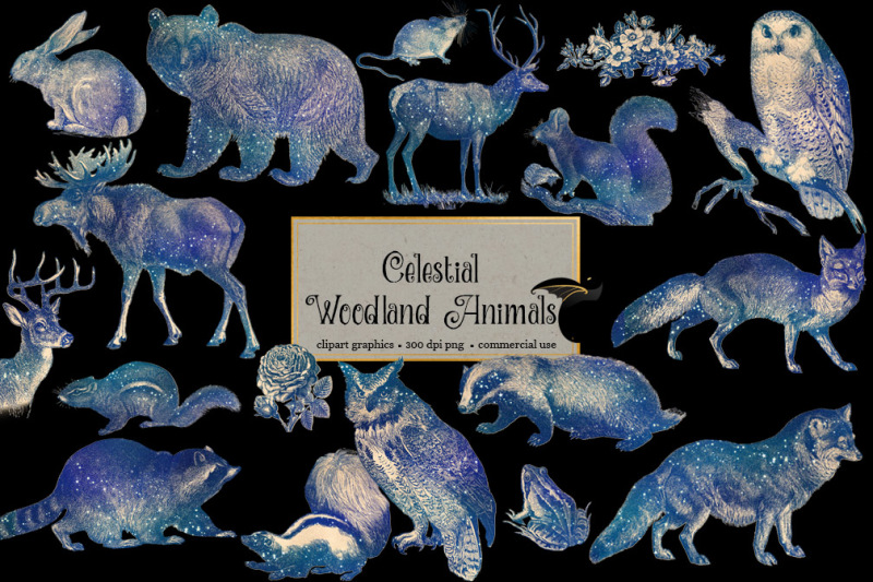 celestial-woodland-animals-clipart