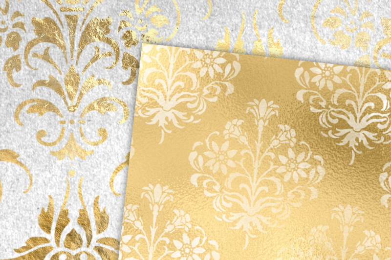 white-and-gold-distressed-damask