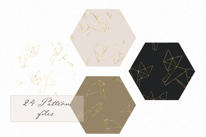 gold-origami-geometric-patterns
