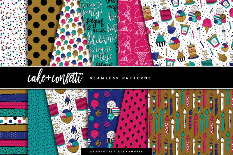 cake-confetti-clipart-illustrations-and-seamless-paper-patterns-bundle