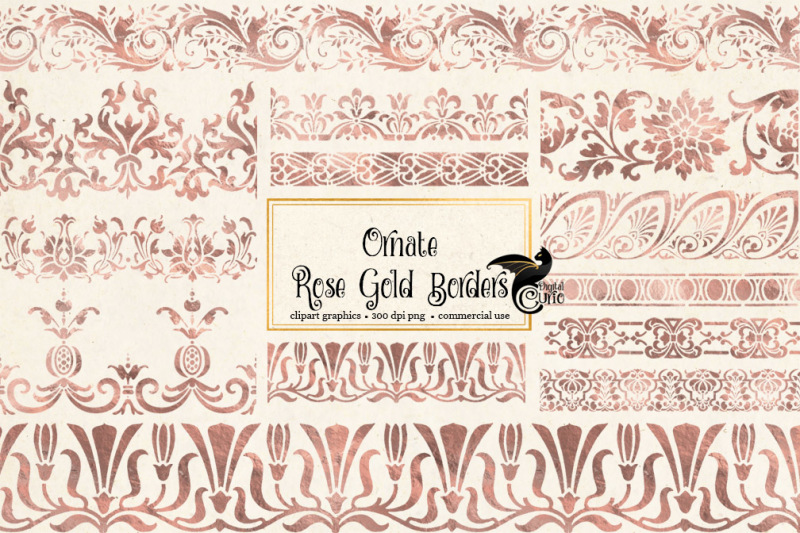 ornate-rose-gold-borders-clipart