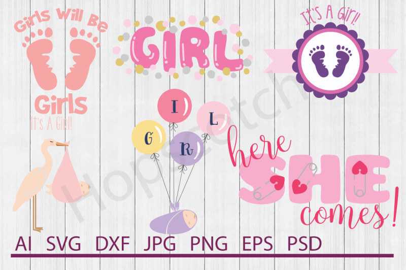 Download Baby Girl Bundle, SVG Files, DXF Files, Cuttable Files By ...