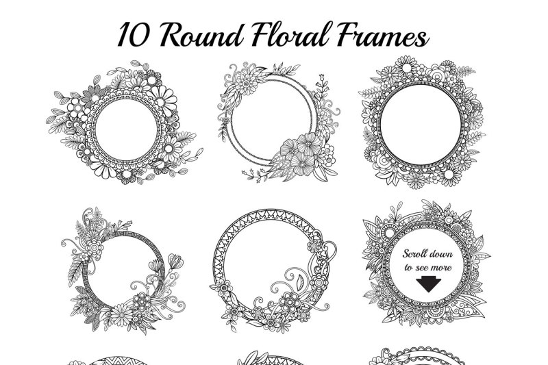 golden-floral-frames