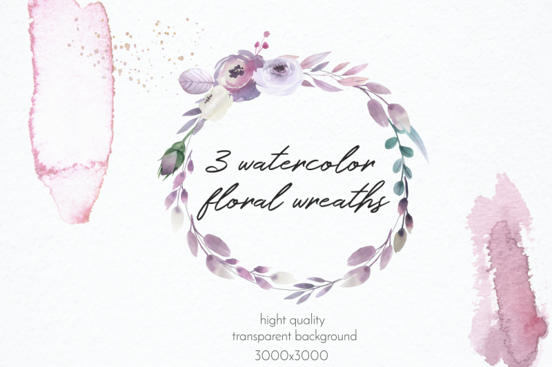 Watercolor Flowers Graphic Set By Youksydesign Thehungryjpeg Com