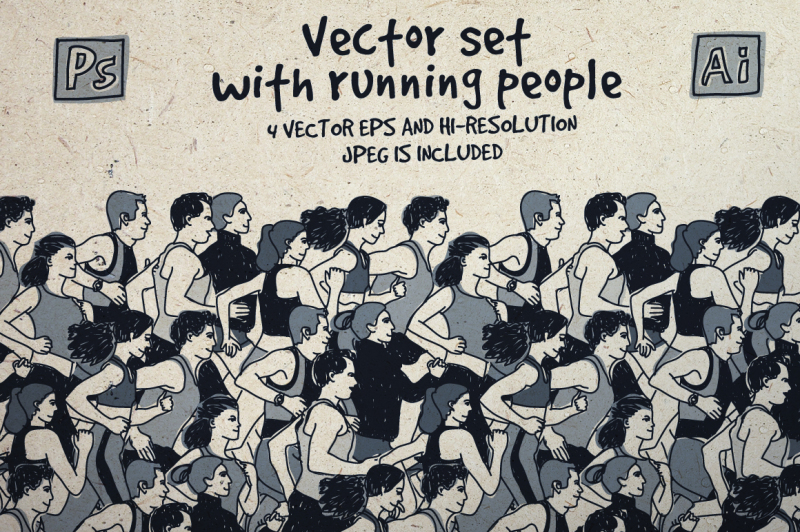 vector-set-with-running-people