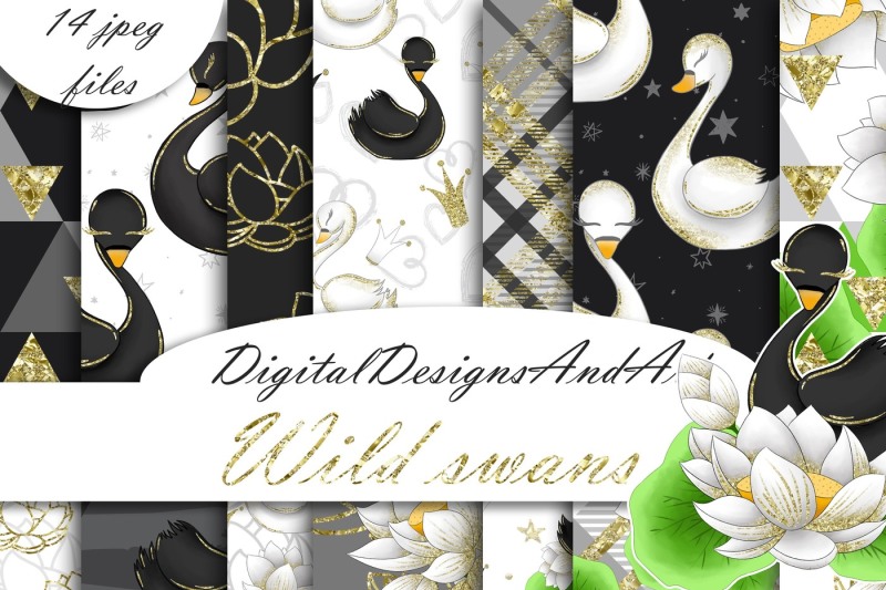 wild-swans-digital-paper