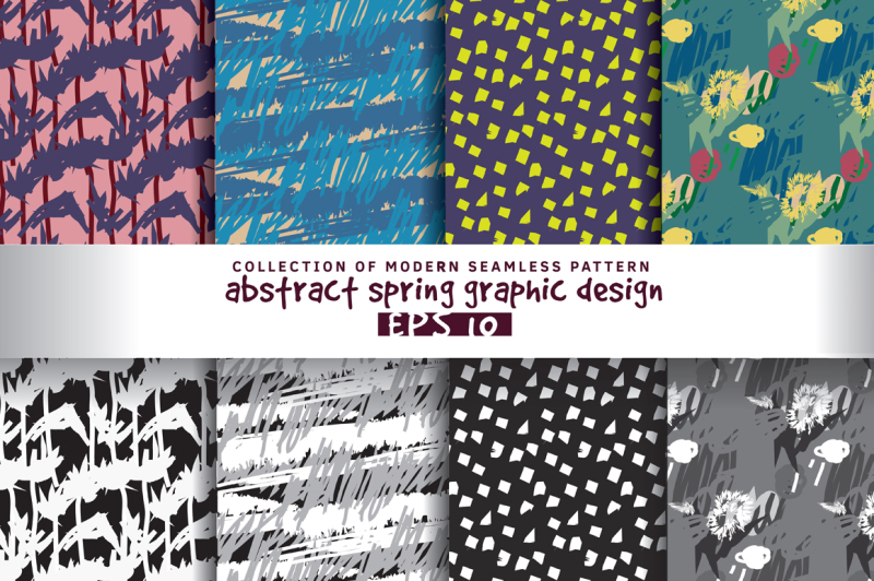 abstract-drawing-vector-spring-set