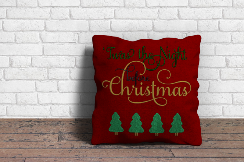 Twas the Night Before Christmas | Embroidery Free SVG CUt Files