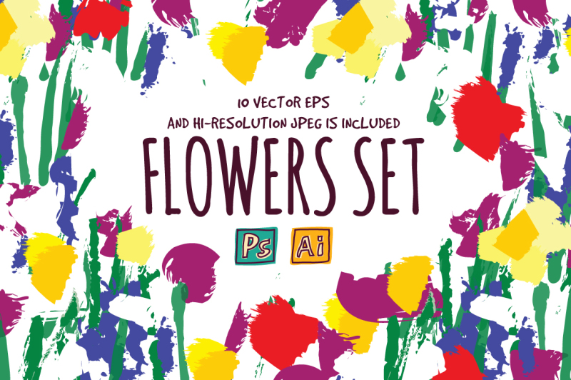 flowers-painting-vector-set