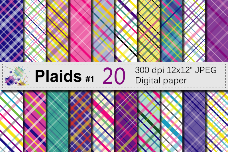 colorful-bright-plaid-digital-paper-pack-plaid-backgrounds