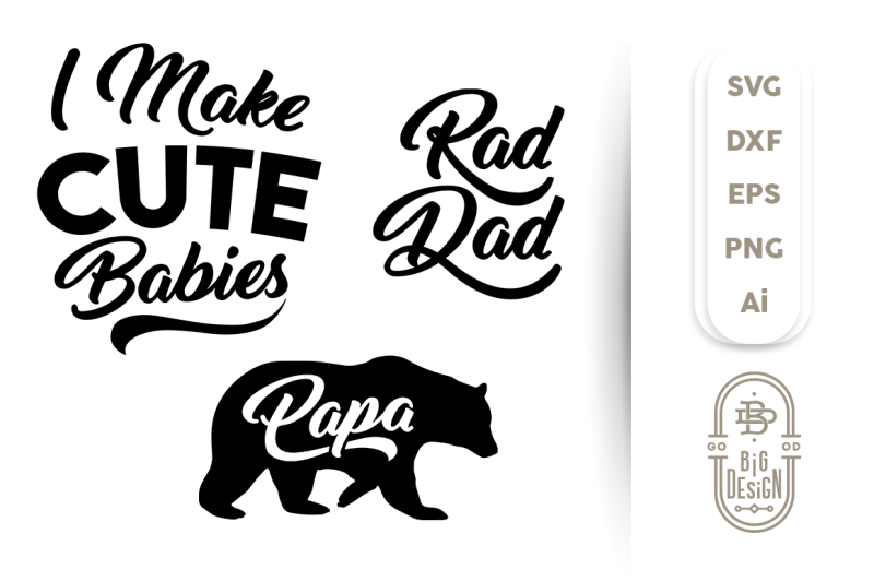 Download Special: Father SVG Bundle Cutting Files By Big Design ...