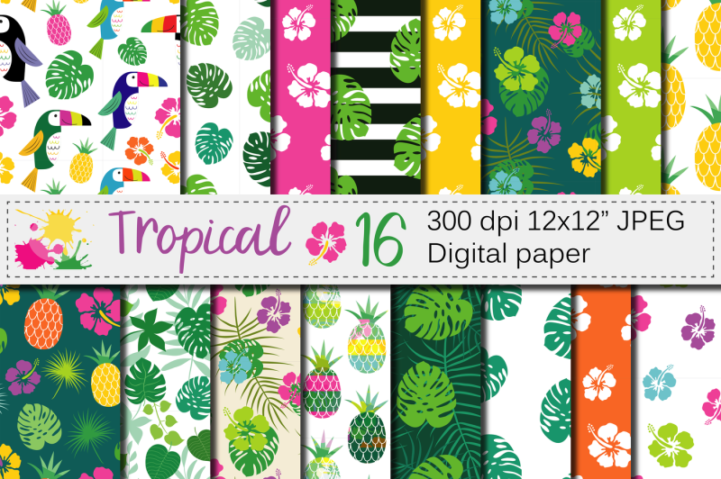 tropical-digital-paper-tropical-seamless-patterns