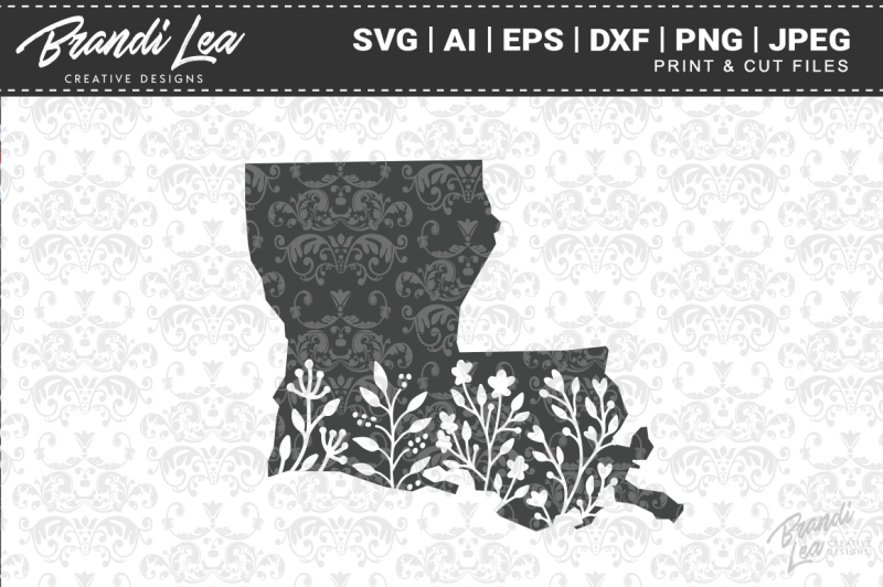 louisiana-floral-state-map-svg-cutting-files