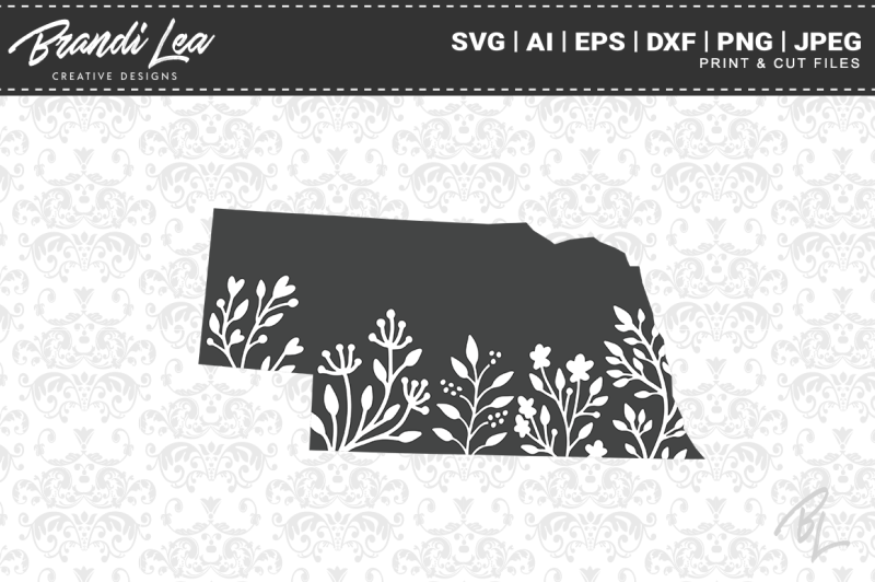 nebraska-floral-state-map-svg-cutting-files