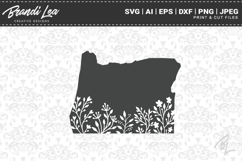 oregon-floral-state-map-svg-cutting-files