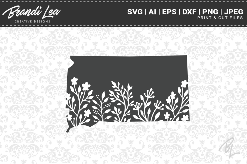 south-dakota-floral-state-map-svg-cutting-files