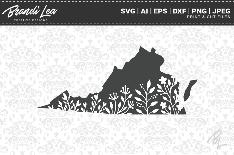 virginia-floral-state-map-svg-cutting-files