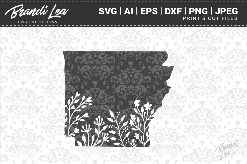 arkansas-floral-state-map-svg-cutting-files