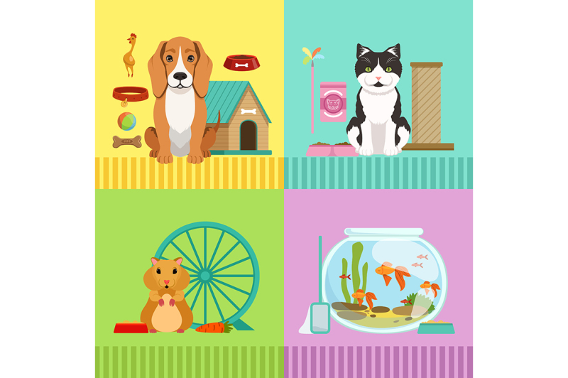 conceptual-illustrations-of-different-pets